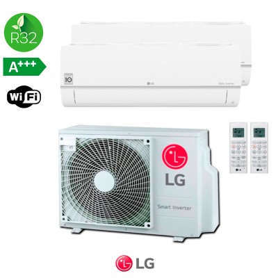 Aire Acondicionado 2x1 LG MU2R15 + PC09SK.NSJ + PC12SK.NSJ